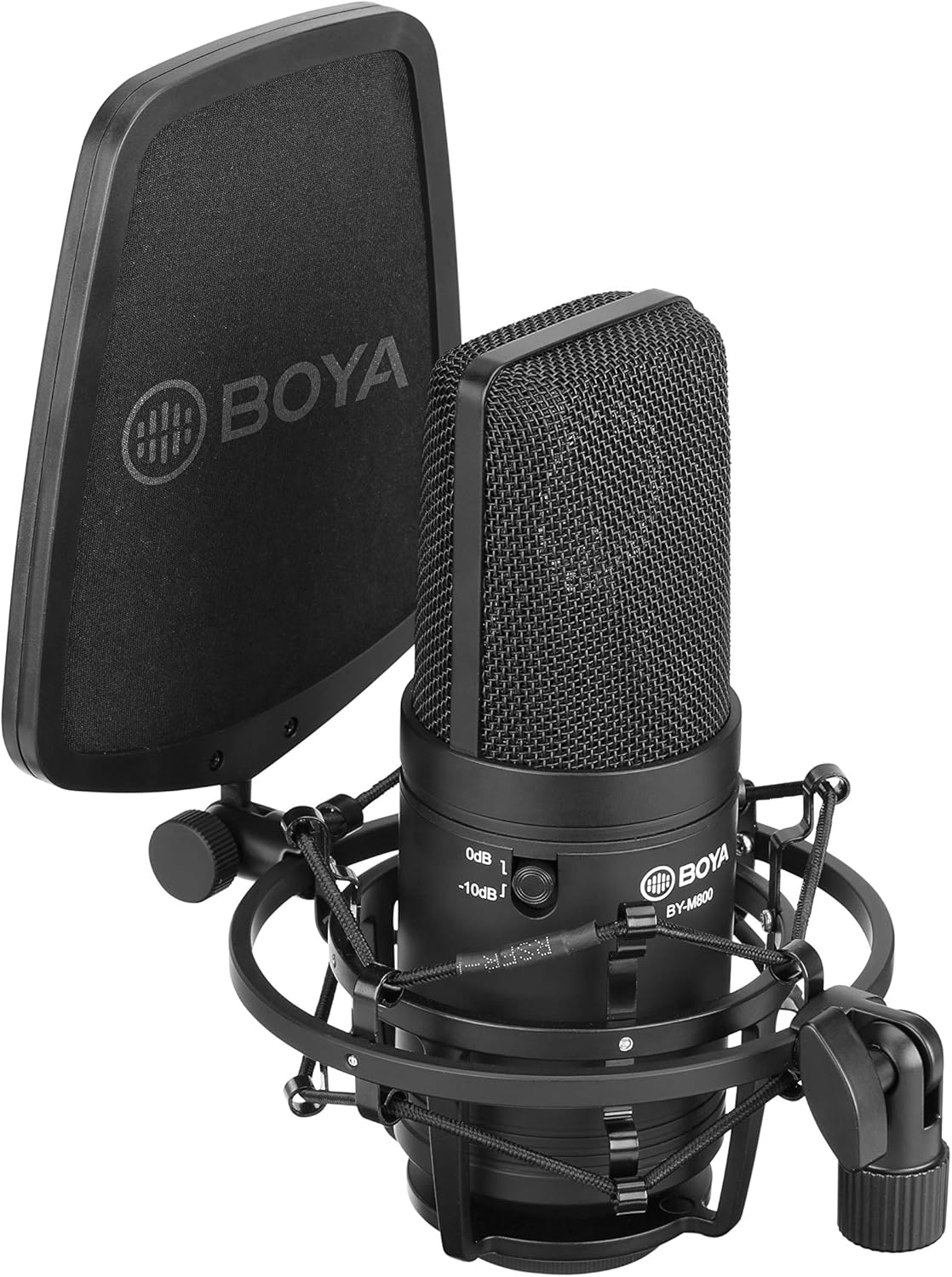 Boya M800 Large Diaphragm Condenser Microphone with Shock Mount & Pop Shield Boya M800 Large Diaphragm Condenser Microphone with Shock Mount & Pop Shield